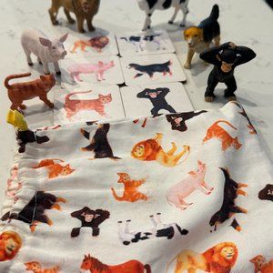 Lovevery animal matching game (storage bag included)